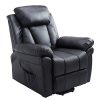 Homcom Fauteuil de Relaxation électrique Fauteuil releveur inclinable avec Repose-Pied Ajustable Simili Cuir