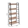 Homcom Étagère bibliothèque Style Industriel incliné 5 Niveaux 70L x 35l x 150H cm