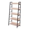Homcom Étagère bibliothèque Style Industriel incliné 5 Niveaux 70L x 35l x 150H cm
