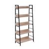 Homcom Étagère bibliothèque Style Industriel incliné 5 Niveaux 70L x 35l x 150H cm