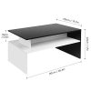 Homfa Table Basse de Salon Design Table de Salon en Bois Moderne avec Rangement 90*54*42CM