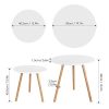 Homfa-Tables-Gigognes-Scandinaves-Lot-de-2-Tables-Basses-Blanche-de-Caf-Rond-0-0 Homfa Tables Gigognes Scandinaves Lot de 2 Tables Basses Blanche de Café (Rond)