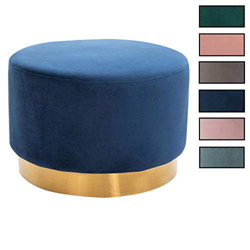 en Velours capitonné Bleu Turquoise IDIMEX Pouf cubique Bazar Bout de canapé Repose Pieds Tabouret carré en Forme de dé siège avec Assise rembourrée