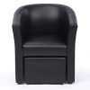 IDMarket - Fauteuil Cabriolet et Repose Pieds PU Noir