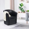 IDMarket - Fauteuil Cabriolet et Repose Pieds PU Noir
