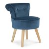 IDMarket-Fauteuil-Crapaud-en-Velours-Bleu-0 IDMarket - Fauteuil Crapaud en Velours Bleu