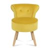 IDMarket-Fauteuil-Crapaud-en-Velours-Jaune-0-1 IDMarket - Fauteuil Crapaud en Velours Jaune