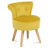 IDMarket-Fauteuil-Crapaud-en-Velours-Jaune-0 IDMarket - Fauteuil Crapaud en Velours Jaune