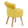 IDMarket-Fauteuil-Crapaud-en-Velours-Jaune-0-3 IDMarket - Fauteuil Crapaud en Velours Jaune