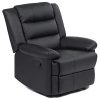 IDMarket-Fauteuil-Relaxation-inclinable-Noir-0 IDMarket - Fauteuil Relaxation inclinable Noir
