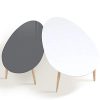 IDMarket-Lot-de-2-Tables-Basses-gigognes-laques-PM-Gris-GM-Blanc-scandinave-0-1 IDMarket - Lot de 2 Tables Basses gigognes laquées PM Gris GM Blanc scandinave