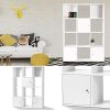 IDMarket-Meuble-de-Rangement-Cube-12-Cases-Bois-Blanc-avec-3-Portes-0-2 IDMarket - Meuble de Rangement Cube 12 Cases Bois Blanc avec 3 Portes