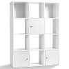 IDMarket-Meuble-de-Rangement-Cube-12-Cases-Bois-Blanc-avec-3-Portes-0-3 IDMarket - Meuble de Rangement Cube 12 Cases Bois Blanc avec 3 Portes