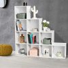 IDMarket-Meuble-escalier-4-niveaux-bois-blanc-fond-blanc-0-0 IDMarket - Meuble escalier 4 niveaux bois blanc fond blanc