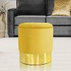 IDMarket-Pouf-en-Velours-Jaune-et-dor-0-0 IDMarket - Pouf en Velours Jaune et doré