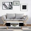 IDMarket-Table-Basse-Effie-scandinave-Bois-Blanc-et-Noir-0-1 IDMarket - Table Basse Effie scandinave Bois Blanc et Noir