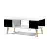 IDMarket-Table-Basse-Effie-scandinave-Bois-Blanc-et-Noir-0 IDMarket - Table Basse Effie scandinave Bois Blanc et Noir