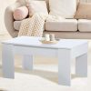 IDMarket-Table-Basse-avec-Plateau-relevable-Bois-Blanc-0-1 IDMarket - Table Basse avec Plateau relevable Bois Blanc