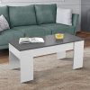 IDMarket-Table-Basse-avec-Plateau-relevable-Bois-Blanc-et-Gris-0-1 IDMarket - Table Basse avec Plateau relevable Bois Blanc et Gris