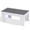IDMarket-Table-Basse-avec-Plateau-relevable-Bois-Blanc-et-Gris-0-2 IDMarket - Table Basse avec Plateau relevable Bois Blanc et Gris
