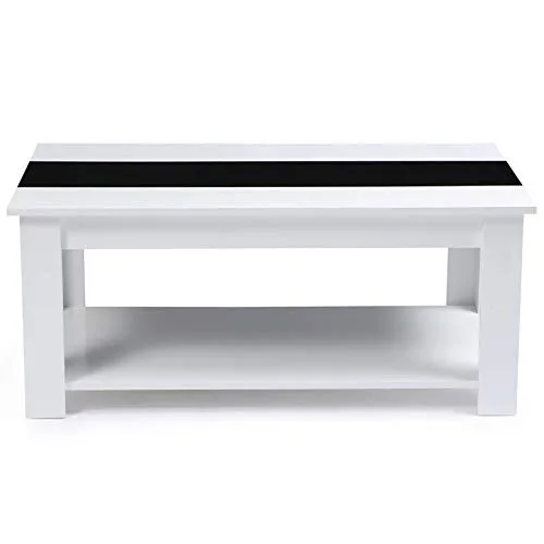IDMarket-Table-Basse-contemporaine-Bois-Blanc-et-Noir-Georgia-0-2 IDMarket - Table Basse contemporaine Bois Blanc et Noir Georgia
