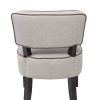 KAYELLES Fauteuil Cocktail Vintage Capri Tissu Toile et Piètement Bois teinté Noyer