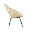 Kave Home - Fauteuil Tinne en rotin tressé et Pieds en Acier