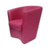 Liberoshopping Fauteuil rembourré Valentina à tonneau en Simili Cuir