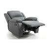 Loungitude Fauteuil de relaxation en PU gris