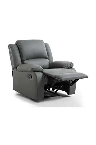 Loungitude Fauteuil de relaxation en PU gris