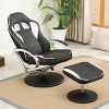 MCombo-Fauteuil-Relaxant-Gaming-Racing-Fauteuil-TV-Fauteuil-inclinable-rglable-Dreh-avec-Repose-Pieds-Simili-Cuir-Noir-et-Blanc-0-0 MCombo Fauteuil Relaxant Gaming Racing Fauteuil TV Fauteuil inclinable réglable Dreh avec Repose-Pieds Simili Cuir Noir et Blanc