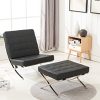 MCombo-Fauteuil-de-Relaxation-en-Cuir-synthtique-et-Acier-Inoxydable-avec-Repose-Pieds-0 MCombo Fauteuil de Relaxation en Cuir synthétique et Acier Inoxydable avec Repose-Pieds