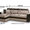MEUBLO-Petit-canap-dangle-Convertibles-3-Place-Tissu-ZENO-0-3 MEUBLO Petit canapé d'angle Convertibles 3 Place Tissu ZENO