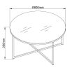 Marque Amazon - Movian Rom - Table basse, 86,5 x 88 x 10 cm (longueur x largeur x hauteur)