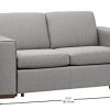 Marque Amazon - Rivet Elliot - Canapé-lit moderne, largeur 180,3 cm, Gris