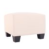 Mendler Canapé-élément Pouf Repose-Pied Lyon, modulaire, Simili-Cuir, crème