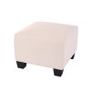 Mendler Canapé-élément Pouf Repose-Pied Lyon, modulaire, Simili-Cuir, crème