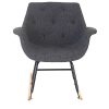 Mendler Fauteuil à Bascule Malmö T820, Rocking-Chair, Fauteuil de Relaxation ~ Tissu, Gris