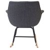 Mendler Fauteuil à Bascule Malmö T820, Rocking-Chair, Fauteuil de Relaxation ~ Tissu, Gris