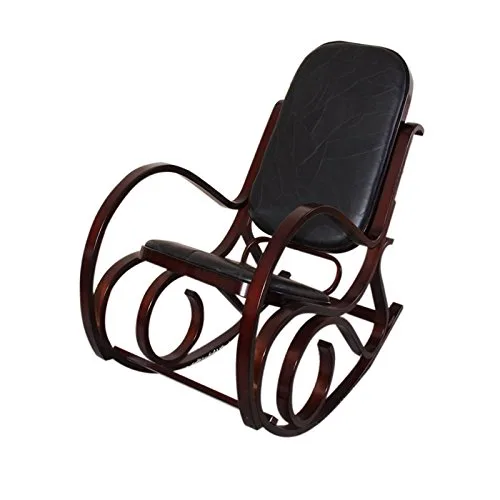 Mendler-Rocking-Chair-Fauteuil--Bascule-M41-Imitation-Noyer-Cuir-Patchwork-Noir-0 Mendler Rocking-Chair Fauteuil à Bascule M41, Imitation Noyer, Cuir Patchwork, Noir