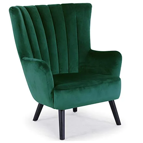 Menzzo-Vidal-Fauteuil-Velours-Vert-75-0 Menzzo Vidal Fauteuil, Velours, Vert, 75