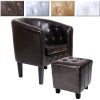 Miadomodo-Fauteuil-et-Tabouret-Chesterfield-en-Simili-Cuir-et-Bois-Coloris-au-Choix-0 Miadomodo - Fauteuil et Tabouret Chesterfield en Simili Cuir et Bois (Coloris au Choix)