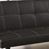 Mobilier Deco Banquette clic clac Noir Couture Blanche Convertible