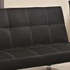 Mobilier Deco Banquette clic clac Noir Couture Blanche Convertible