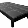 Mobilier Deco Banquette clic clac Noir Couture Blanche Convertible