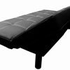 Mobilier Deco Banquette clic clac Noir Couture Blanche Convertible