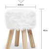 NoBrand-Suhu-Fourrure-Tabouret-Pouf-Tabouret-canap-canap-Pouf-Tabouret-Petit-Tabouret-Rond-en-Bois-Massif-Blanc-0-1 NoBrand Suhu Fourrure Tabouret Pouf Tabouret canapé canapé Pouf Tabouret Petit Tabouret Rond en Bois Massif Blanc