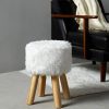 NoBrand-Suhu-Fourrure-Tabouret-Pouf-Tabouret-canap-canap-Pouf-Tabouret-Petit-Tabouret-Rond-en-Bois-Massif-Blanc-0-3 NoBrand Suhu Fourrure Tabouret Pouf Tabouret canapé canapé Pouf Tabouret Petit Tabouret Rond en Bois Massif Blanc