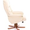Oriental-Leather-Co-Ltd-The-Shanghai-Fauteuil-pivotant-inclinable-en-crote-de-cuir-et-repose-pieds-assorti-Crme-0-1 Oriental Leather Co Ltd. The Shanghai Fauteuil pivotant inclinable en croûte de cuir et repose-pieds assorti Crème