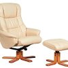 Oriental-Leather-Co-Ltd-The-Shanghai-Fauteuil-pivotant-inclinable-en-crote-de-cuir-et-repose-pieds-assorti-Crme-0 Oriental Leather Co Ltd. The Shanghai Fauteuil pivotant inclinable en croûte de cuir et repose-pieds assorti Crème